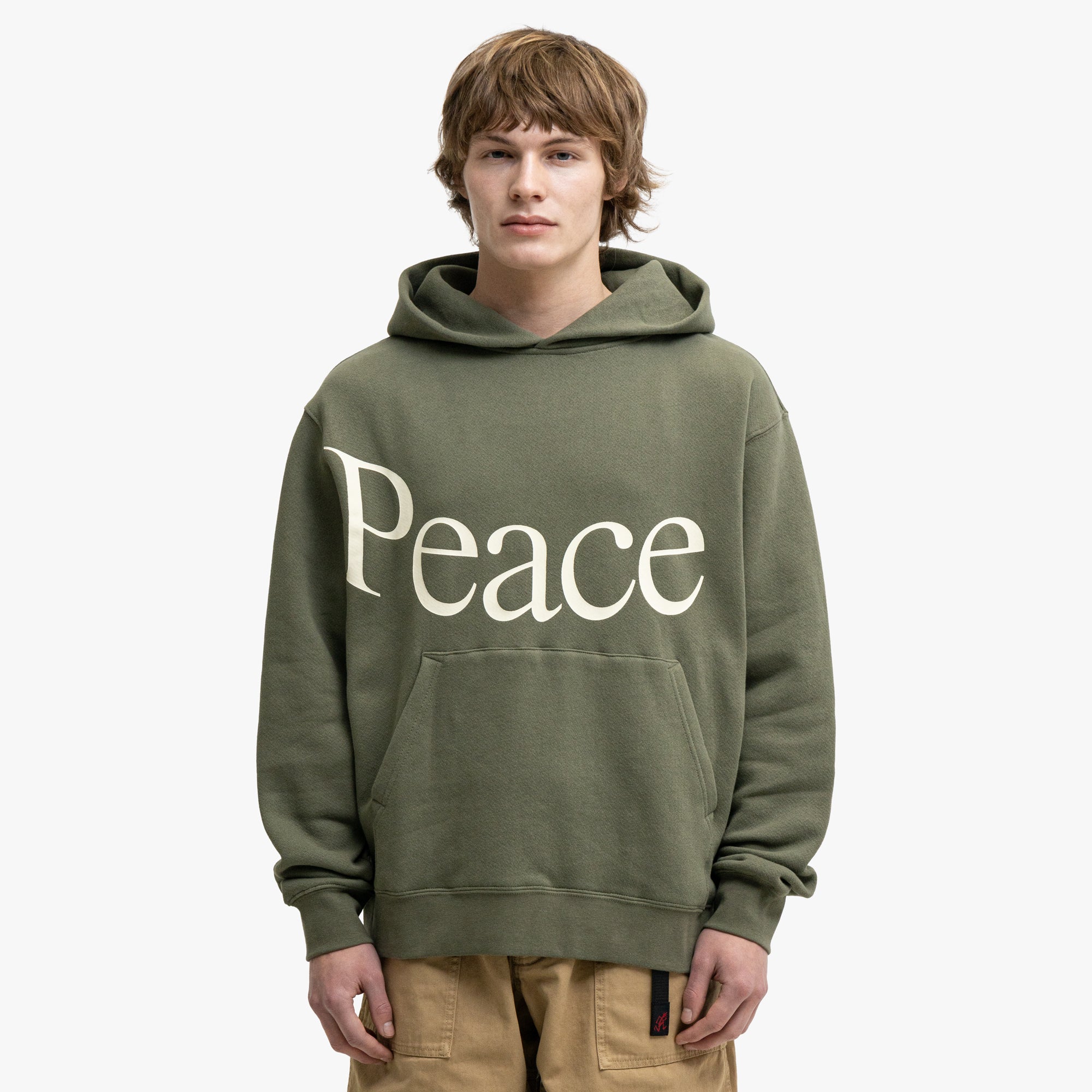 Museum Of Peace & Quiet Jumbo Wordmark Hoodie Olive