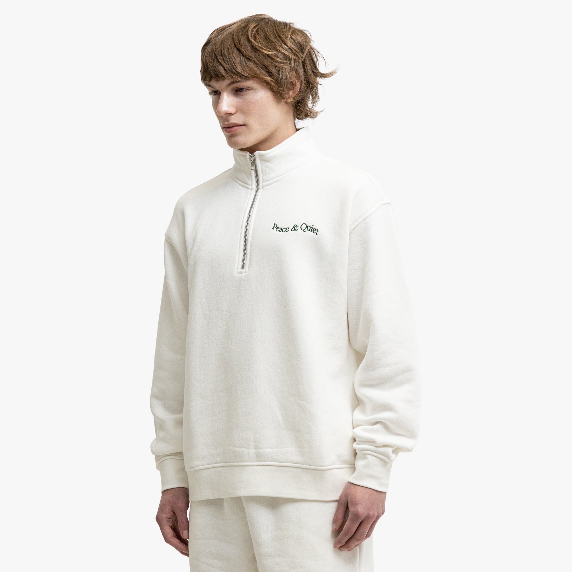 Museum Of Peace & Quiet Quarter Zip Up White