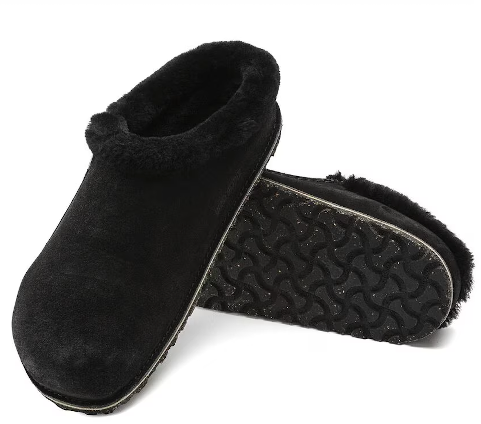 UNISEX BIRKENSTOCK ZERMATT PREMIUM FUR LINED CLOG | BLACK