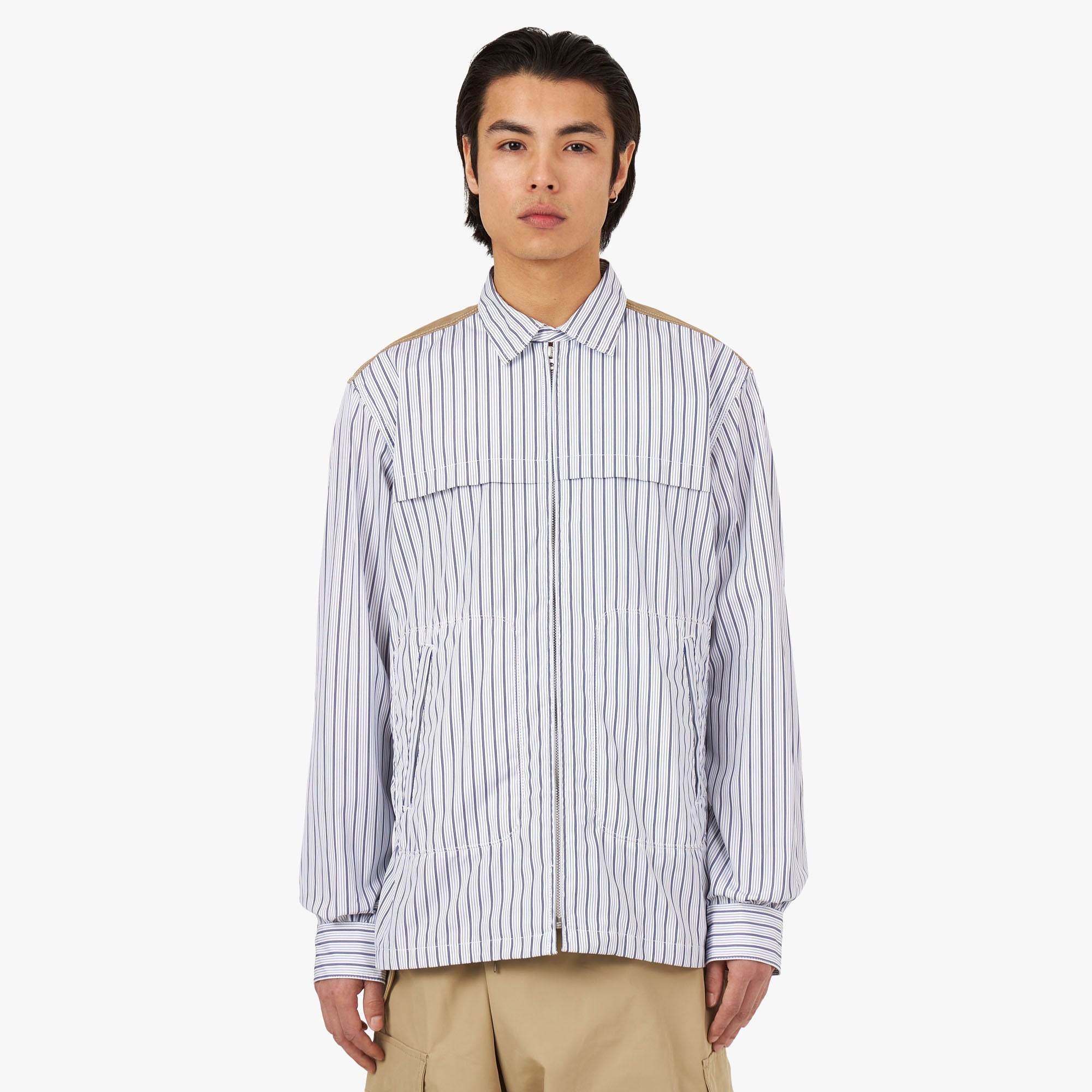 Junya Watanabe MAN Cotton Stripe Shirt White / Navy