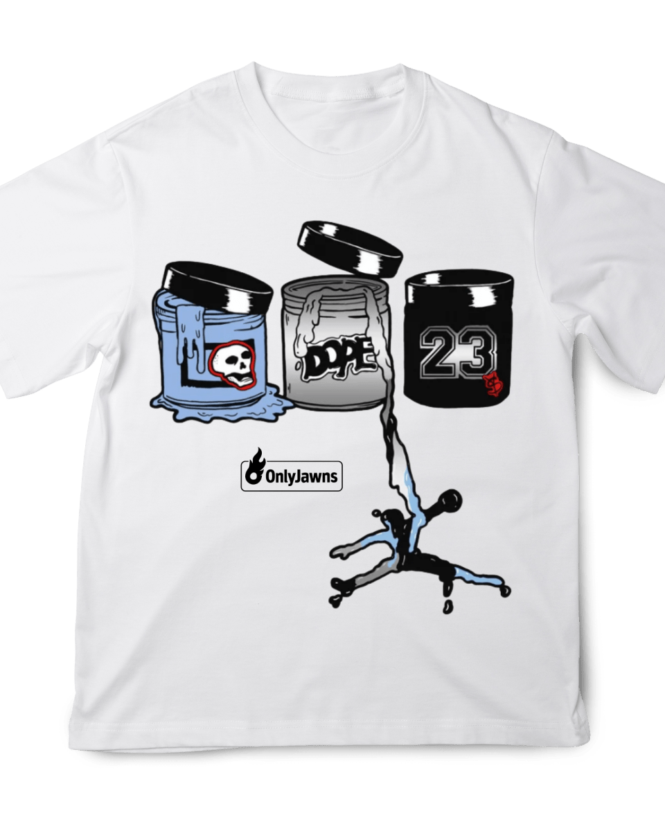 Jordan 5 Metallic Dope Paint - Original Jawns - White T-Shirt
