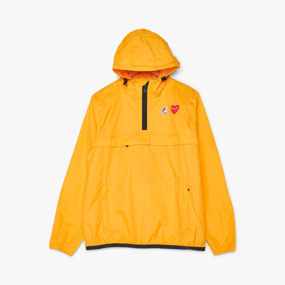 COMME des GARCONS PLAY K-Way Half Zip Hoodie / Orange