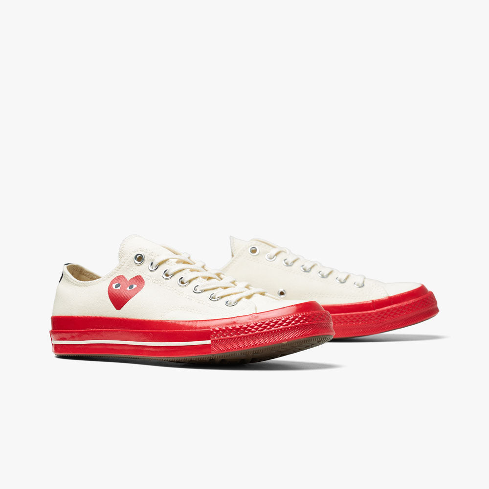 Converse x COMME des GARÇONS PLAY Chuck Taylor OX Off White / Red Sole