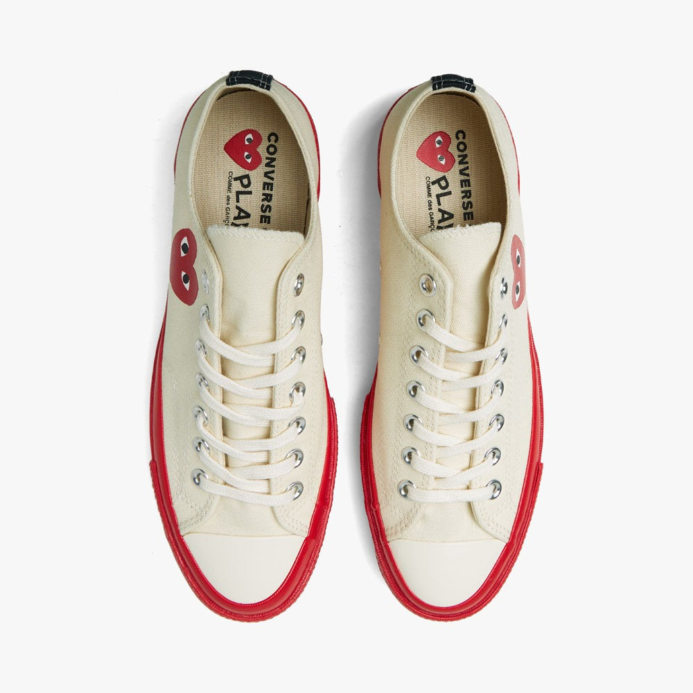 Converse x COMME des GARÇONS PLAY Chuck Taylor OX Off White / Red Sole