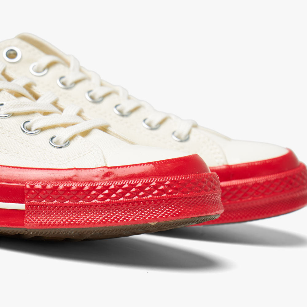Converse x COMME des GARÇONS PLAY Chuck Taylor OX Off White / Red Sole