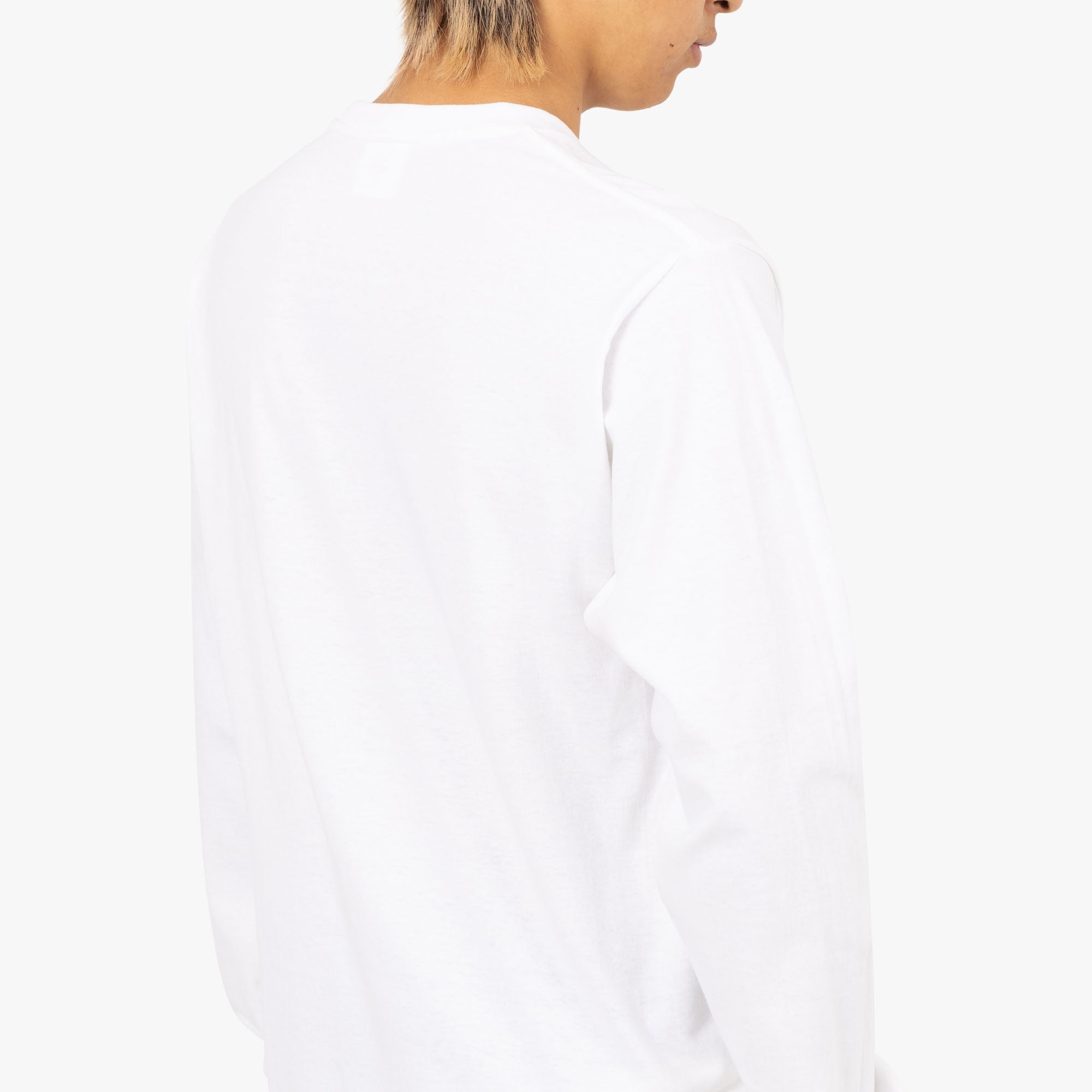 BAPE Liquid Camo College Long Sleeve Shirt / White