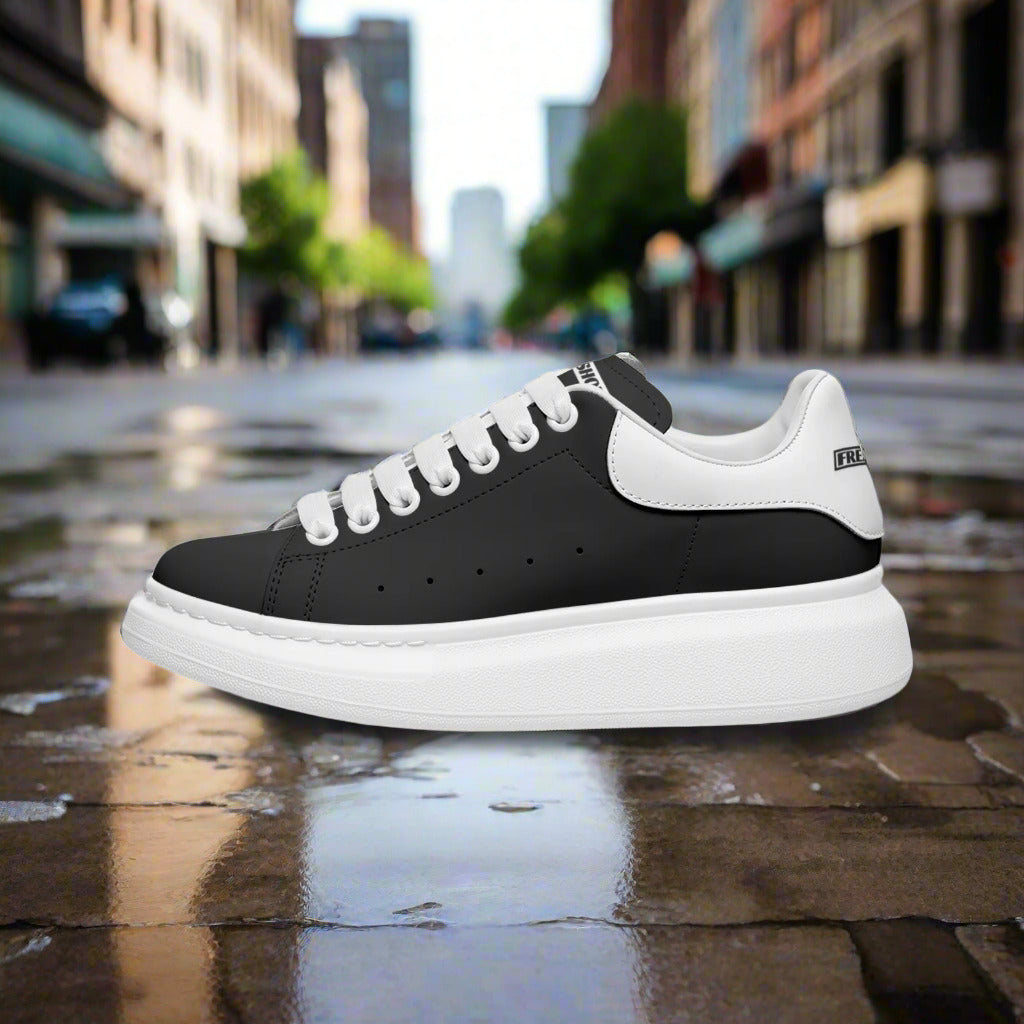 Freaky Shoes® Black Lace Up Sneakers