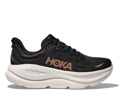 WOMEN'S HOKA BONDI 9 | BLACK / ROSE GOLD