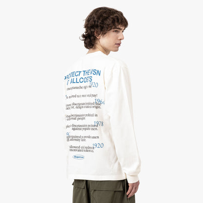 Supervsn Sisters Keeper Longsleeve T-Shirt / Bone