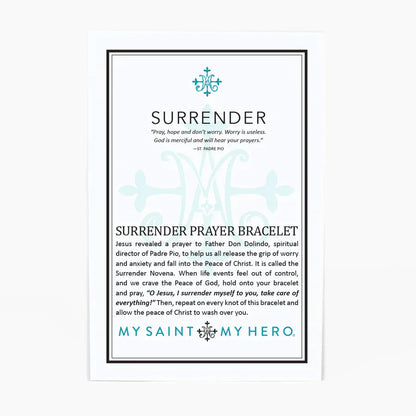MY SAINT | MY HERO SURRENDER BRACELET | BLACK / SILVER