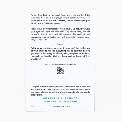 MY SAINT | MY HERO SURRENDER BRACELET | BLACK / SILVER