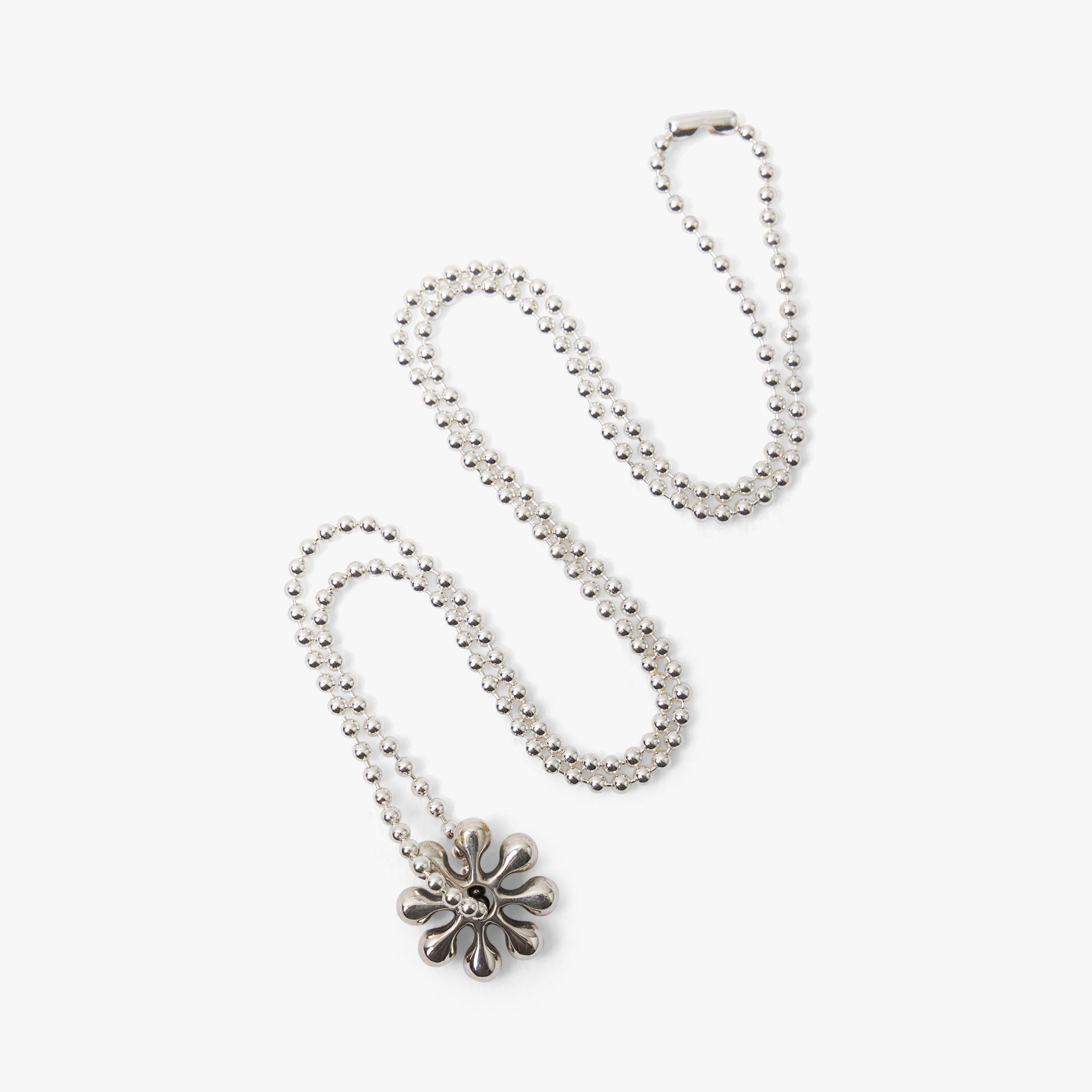 Maple Orbit Pendant with Ball Chain / Silver 925