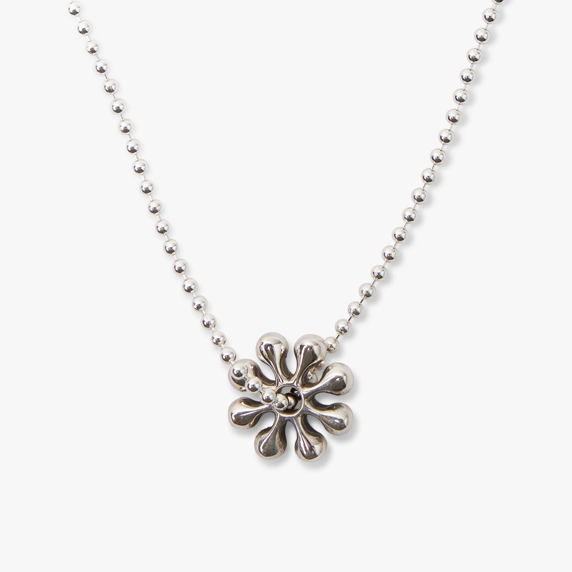 Maple Orbit Pendant with Ball Chain / Silver 925