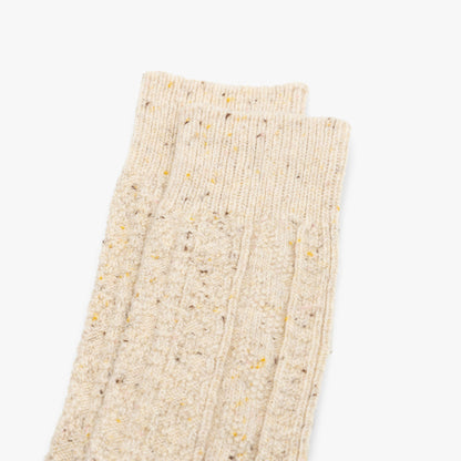 BEAMS PLUS Cable Nep Crazy Socks / Off-White