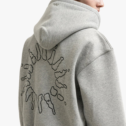 4YE Signature Zip Hoodie Grey / White