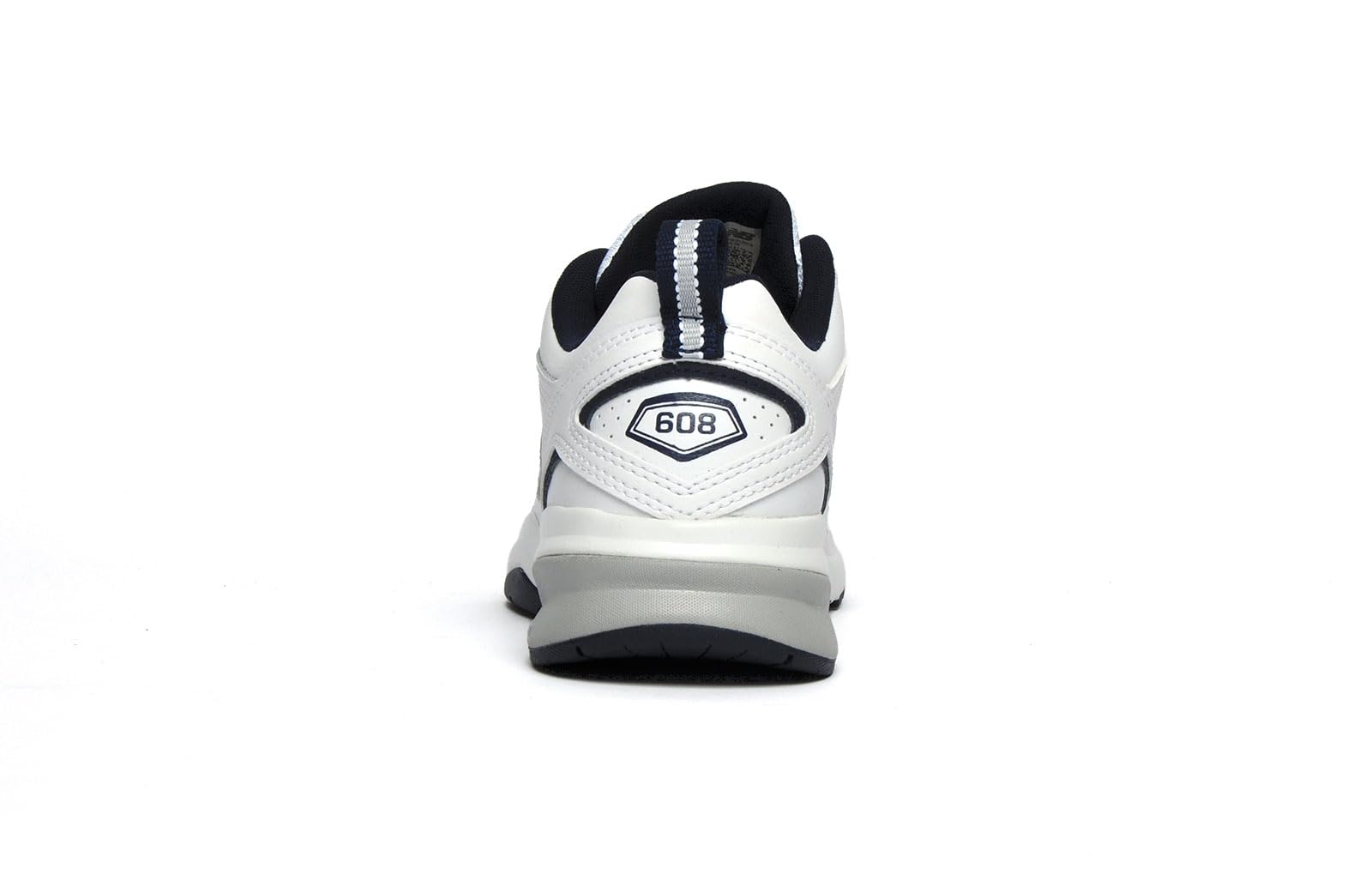 New Balance Men's 608 V5 Casual Comfort Cross Trainer, White/Navy, 10.5