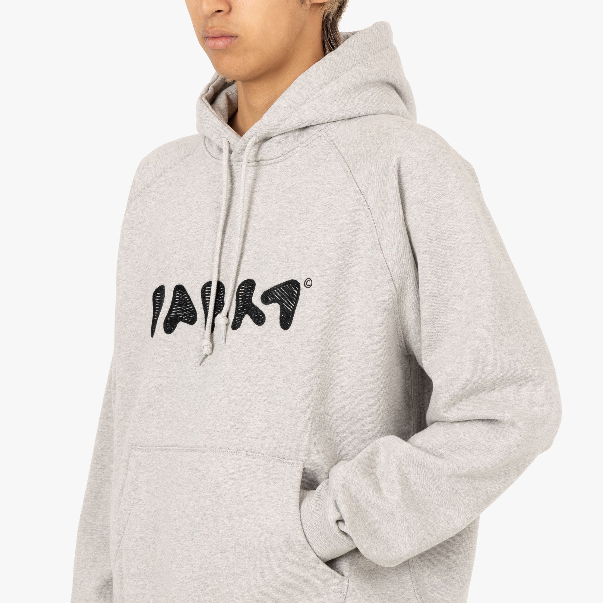 by Parra Blob Logo Hooded Sweatshirt / Heather Grey