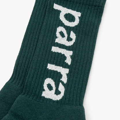 by Parra Lower Case Socks Pine Green