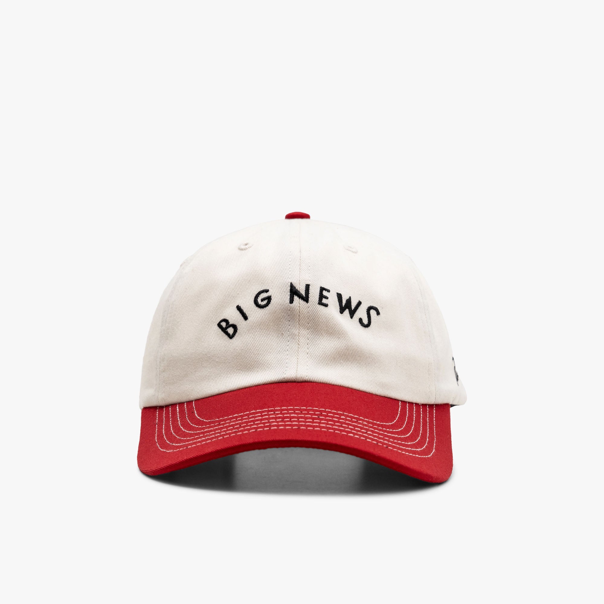 by Parra Big News 6 Panel Hat Dark Red