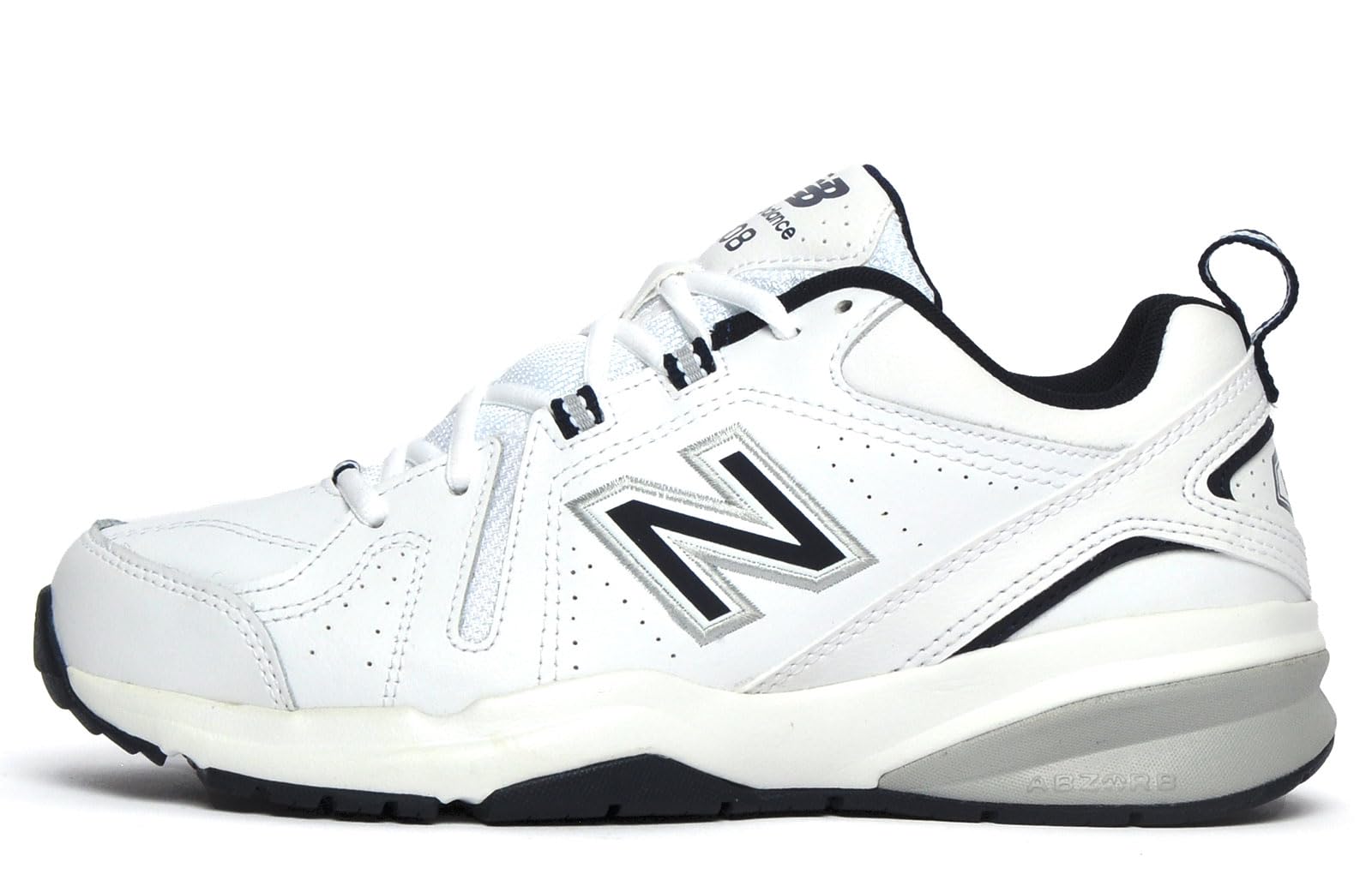New Balance Men's 608 V5 Casual Comfort Cross Trainer, White/Navy, 10.5
