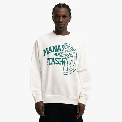 Manastash Collegiate Crewneck White