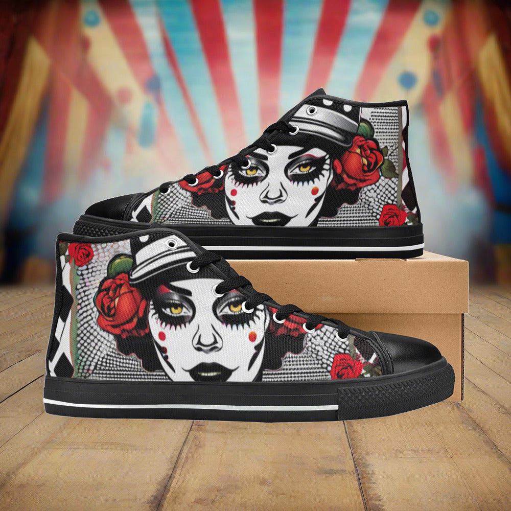 Clown Woman Roses Women
