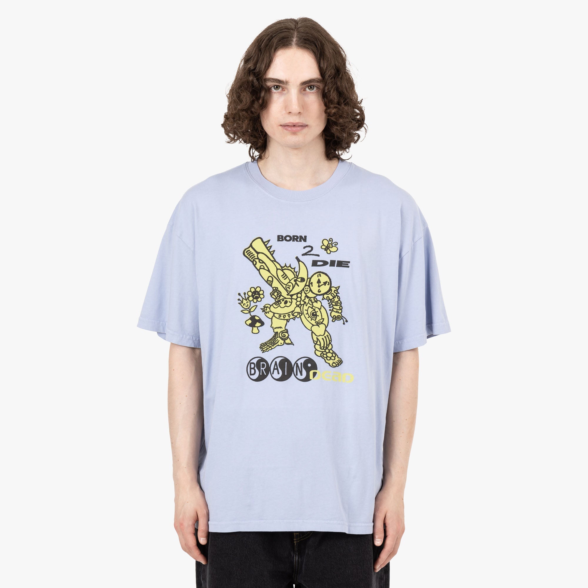 Brain Dead Born 2 Die T-shirt / Periwinkle