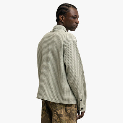 Brain Dead Waffle Button Shirt Stone