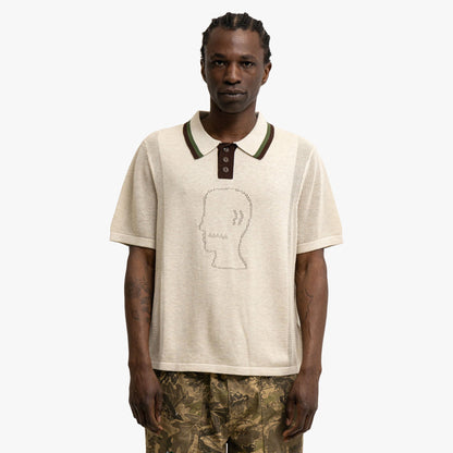 Brain Dead Logo Head Polo Natural