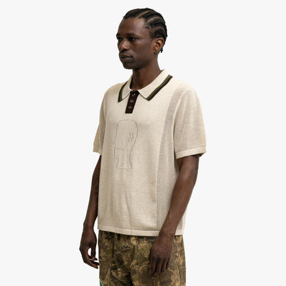 Brain Dead Logo Head Polo Natural