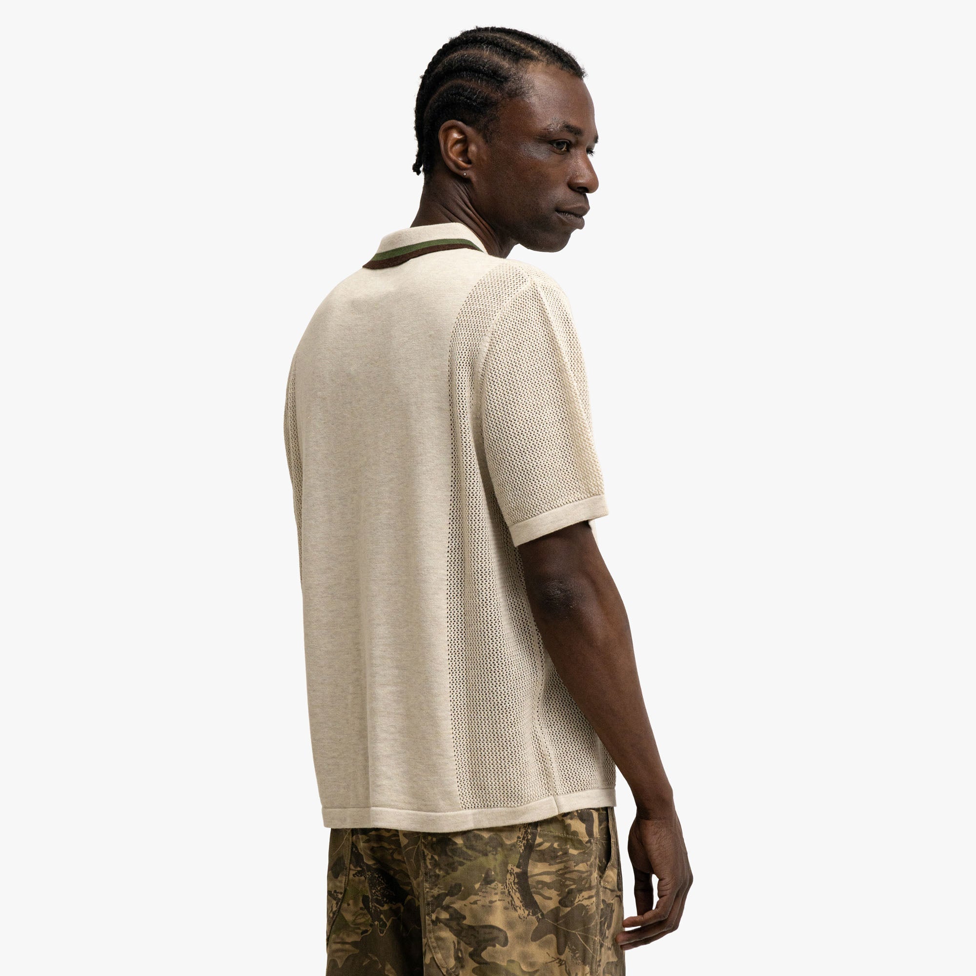 Brain Dead Logo Head Polo Natural