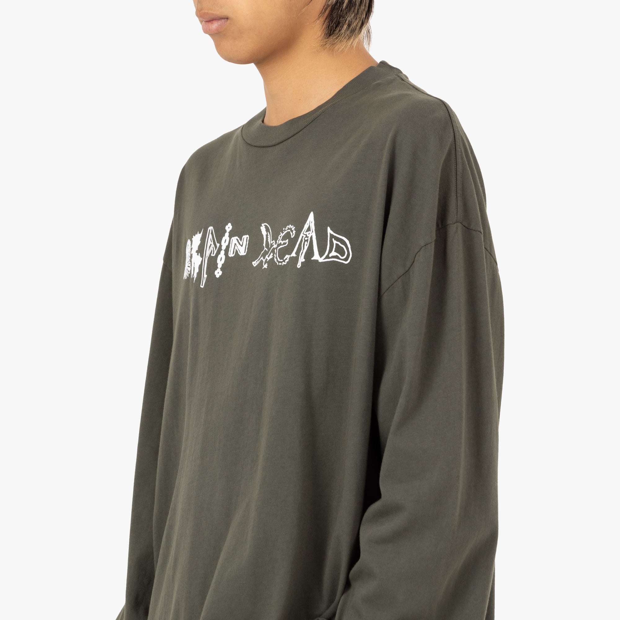 Brain Dead Earth Wisdom L/S Shirt / Dark Green