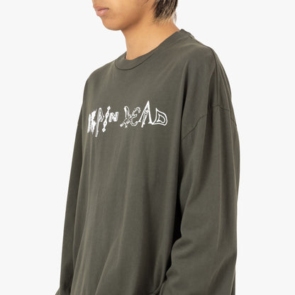 Brain Dead Earth Wisdom L/S Shirt / Dark Green