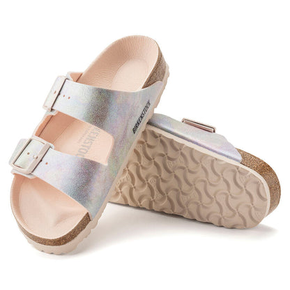 WOMEN'S BIRKENSTOCK ARIZONA VEGAN MICROFIBER | IRIDESCENT LIGHT ROSE
