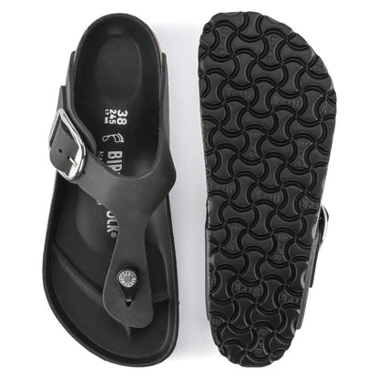WOMEN'S BIRKENSTOCK GIZEH BIG BUCKLE SANDAL | BLACK OILED LEATHER