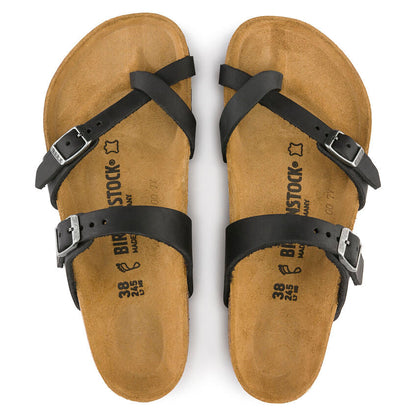 WOMEN'S BIRKENSTOCK MAYARI OILED LEATHER | BLACK