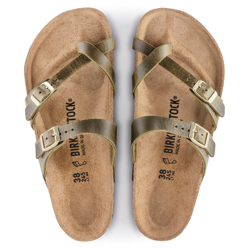 WOMEN'S BIRKENSTOCK MAYARI OILED LEATHER | OLIVE