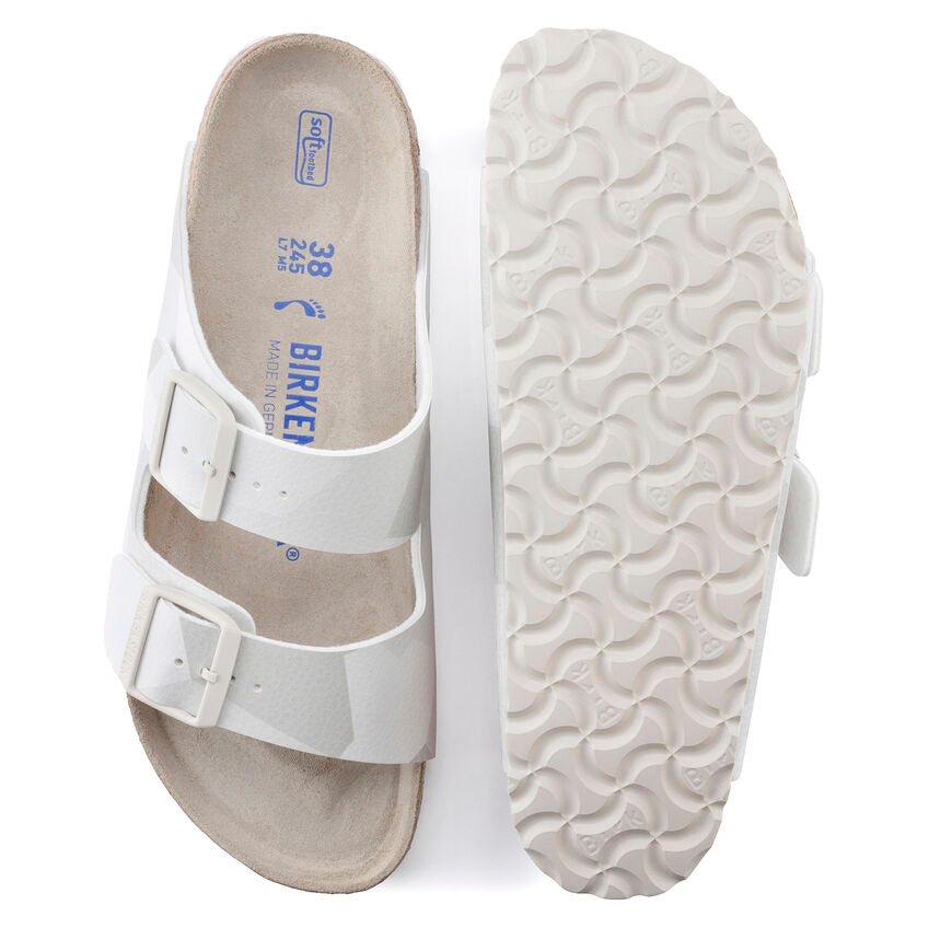 WOMEN'S BIRKENSTOCK ARIZONA SANDAL | DESERT SOIL GEO CAMO SNOW WHITE