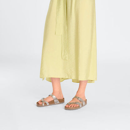 WOMEN'S BIRKENSTOCK MAYARI SANDAL | WASHED METALLIC SILVER