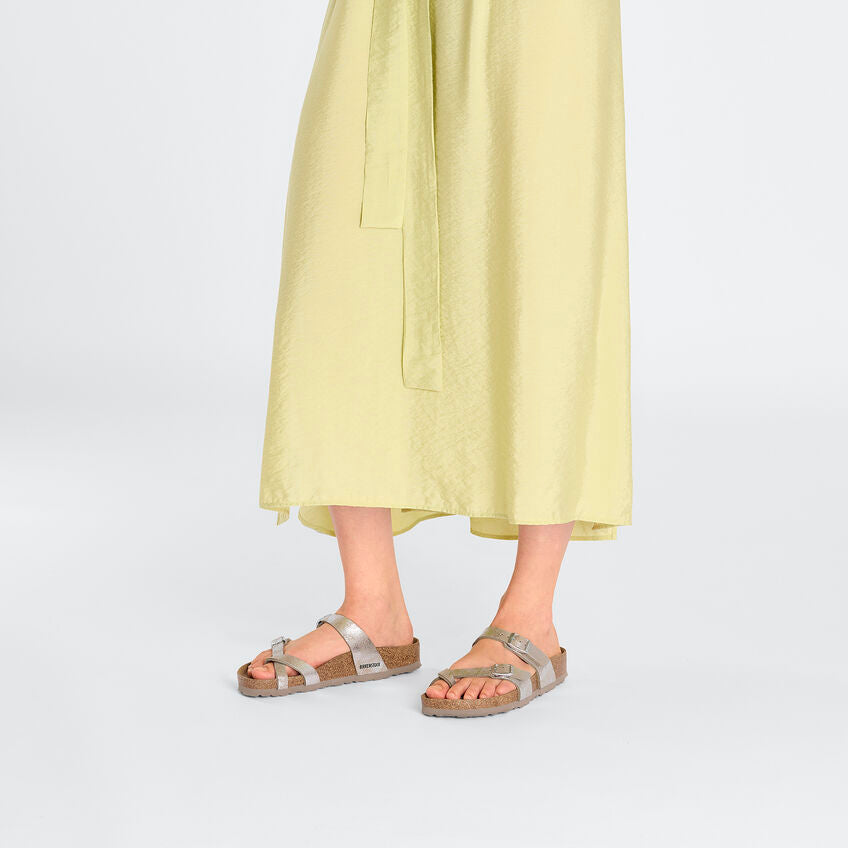 WOMEN'S BIRKENSTOCK MAYARI SANDAL | WASHED METALLIC SILVER
