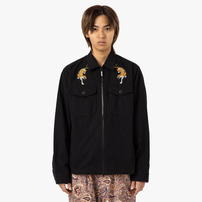 Brother Brother Military Souvenir Zip Shirt / Black