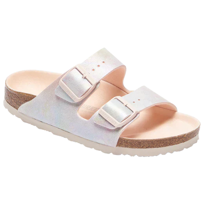 WOMEN'S BIRKENSTOCK ARIZONA VEGAN MICROFIBER | IRIDESCENT LIGHT ROSE