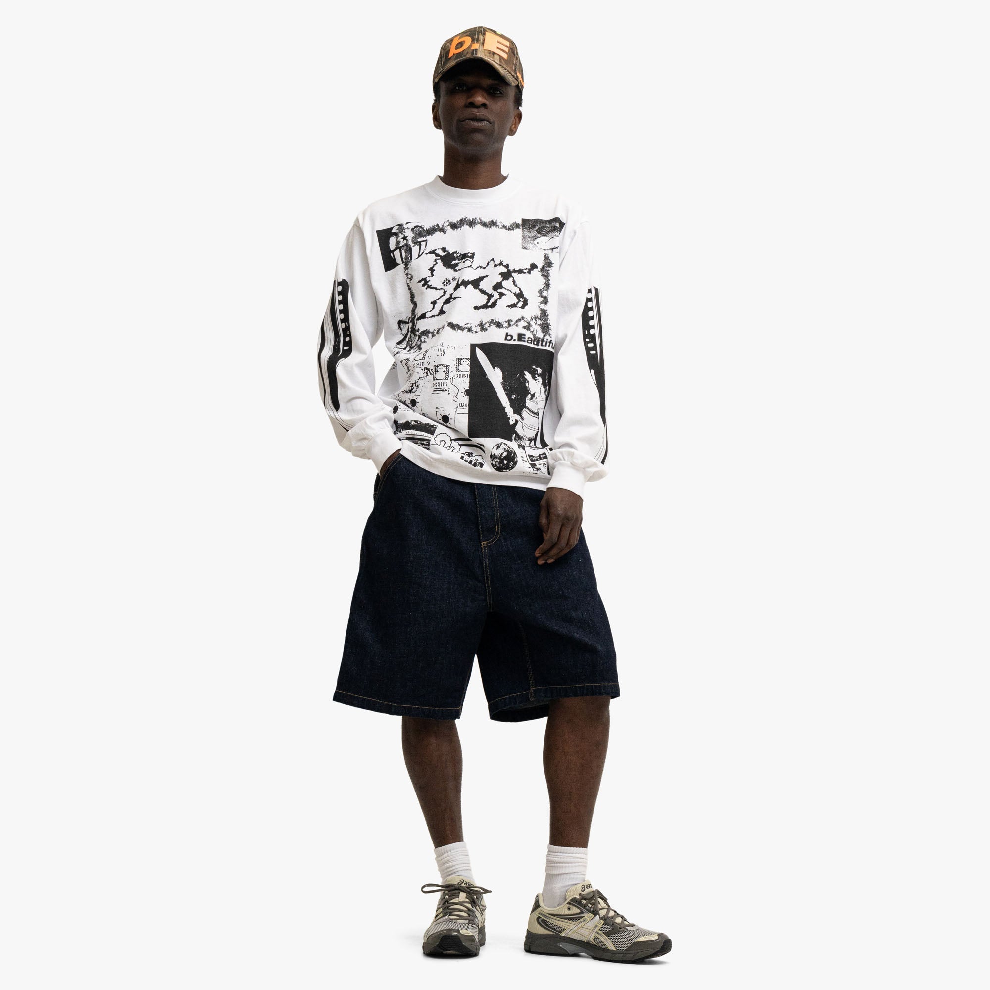 b.Eautiful x kiiro Shinkansen LS Shirt White