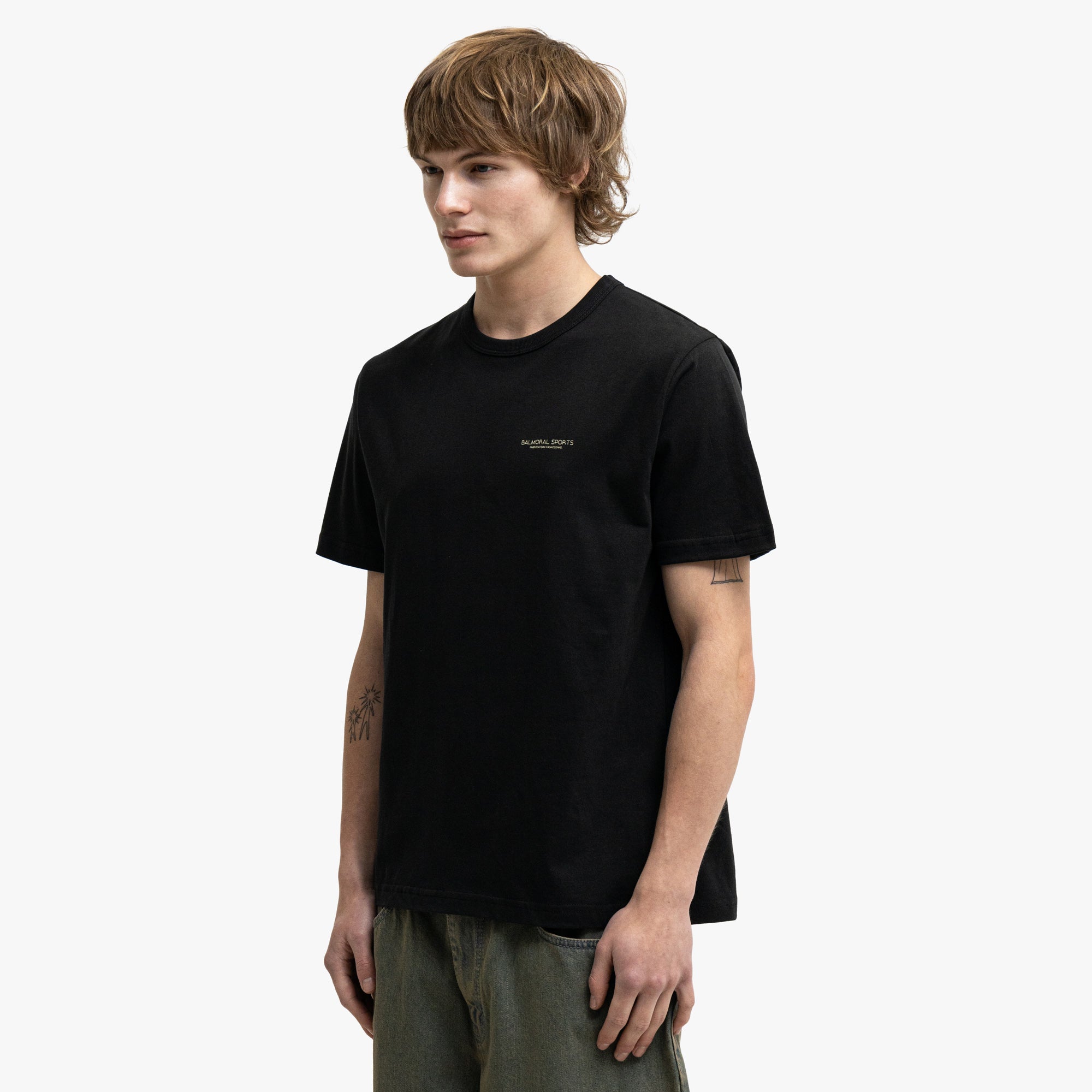 Balmoral Études T-Shirt Washed Black / Cream