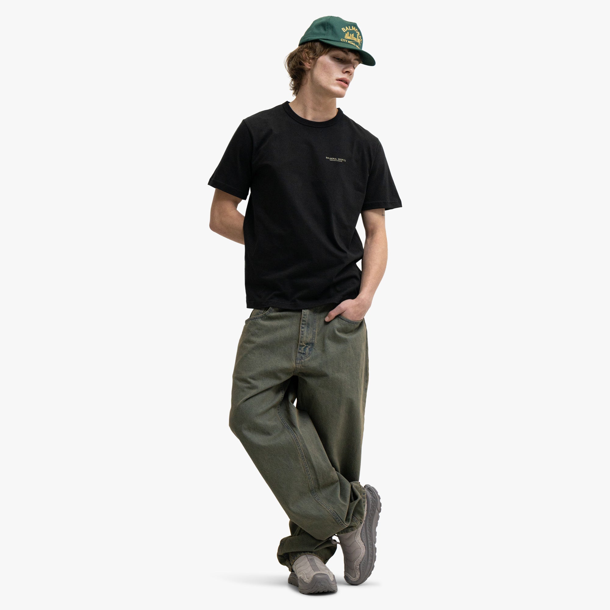 Balmoral Études T-Shirt Washed Black / Cream