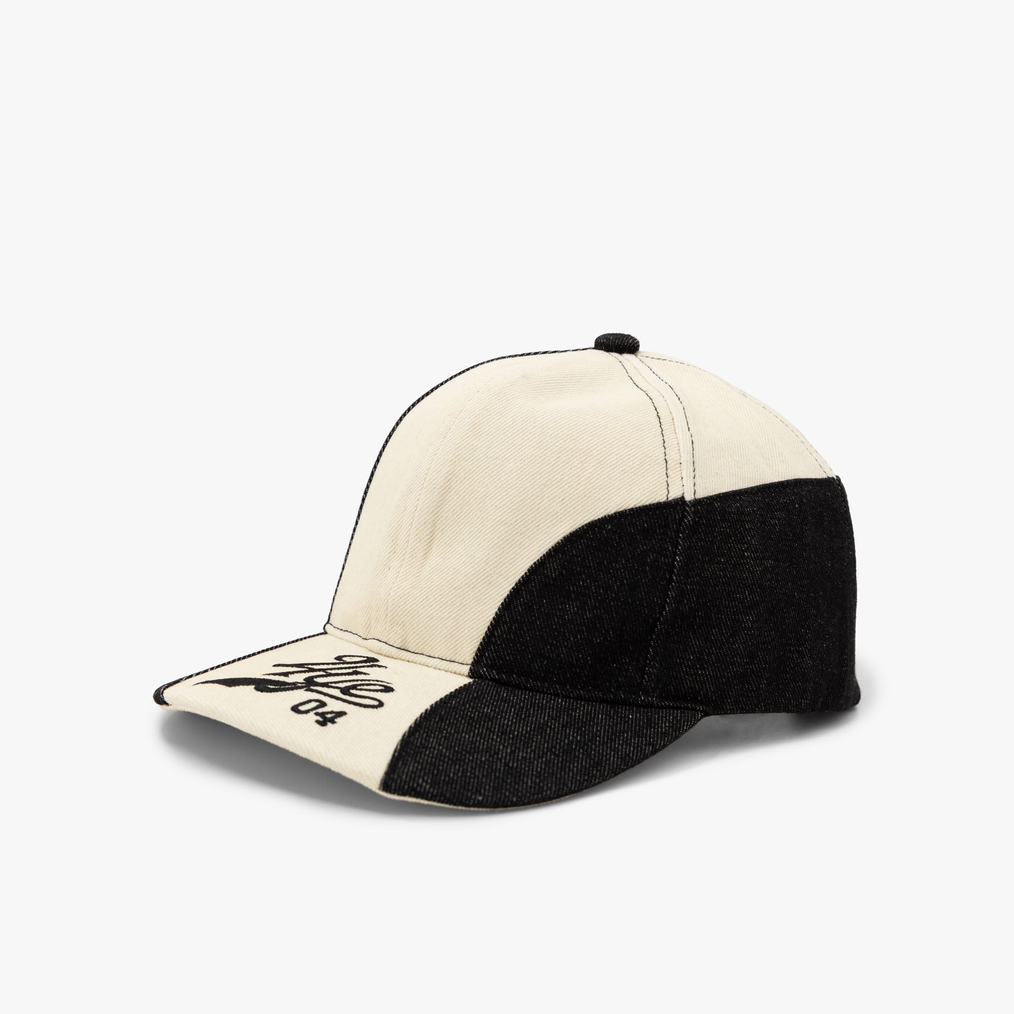4YE Denim Curve Cap / Black / White
