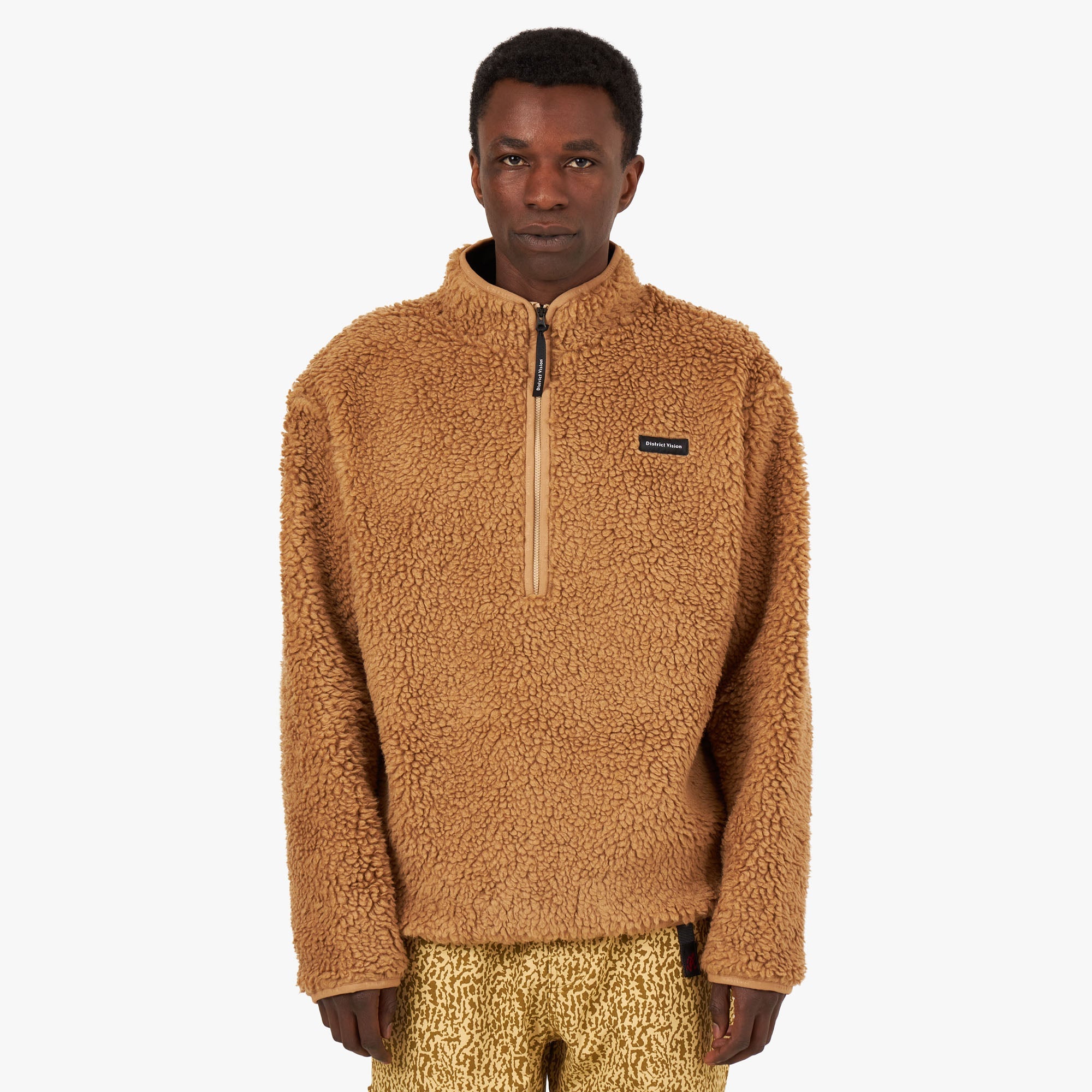 District Vision Half-Zip High-Pile Merino Fleece / Sand