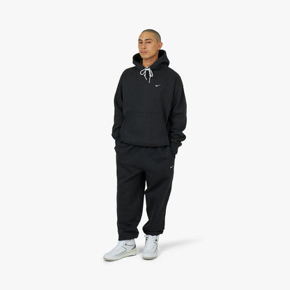 Nike Solo Swoosh Fleece Pullover Hoodie Black / White