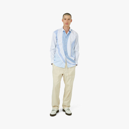 COMME des GARÇONS SHIRT Poplin Stripe Shirt Blue / Multi