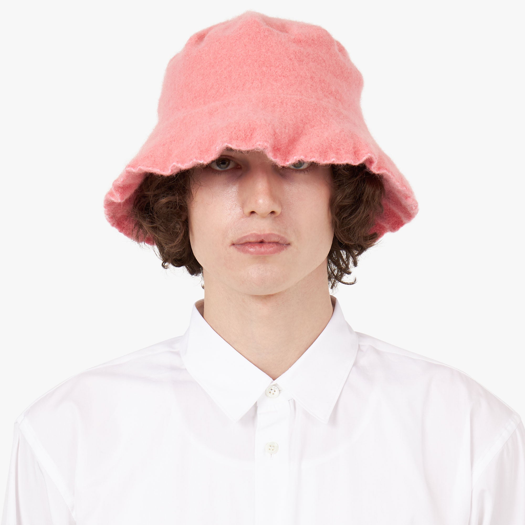 COMME des GARÇONS SHIRT Wool Nylon Bucket Hat / Pink